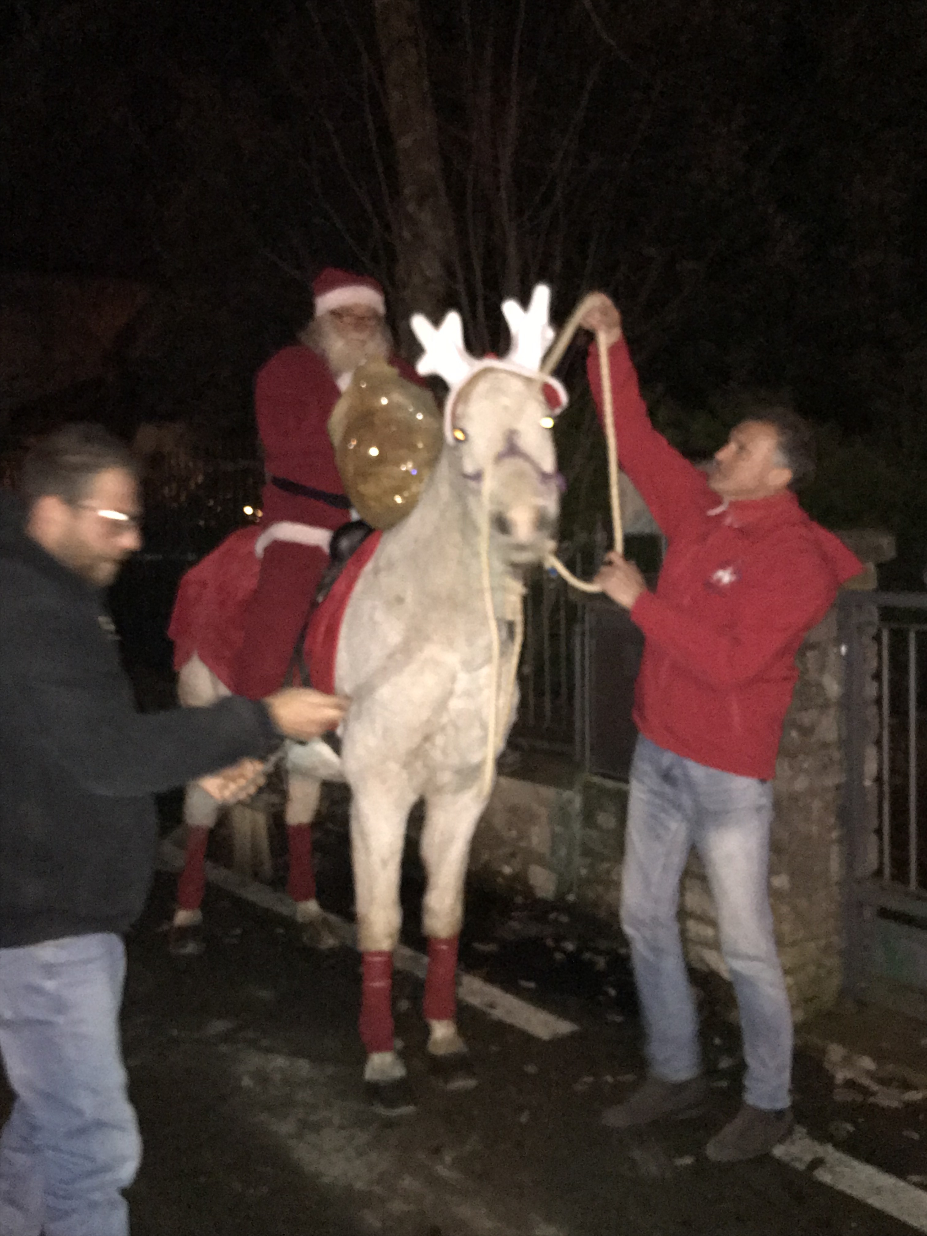 Babbo Natale e il suo cavallo "Fiocco"