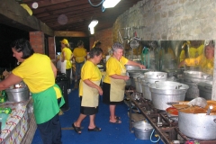 Cucine sotto la vecchia fonte - prime edizioni Sagra della Ranocchia